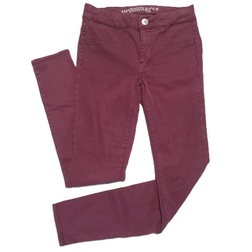 American Eagle Extreme Legging Womens 0 Jegging Sateen X Maroon Jeans